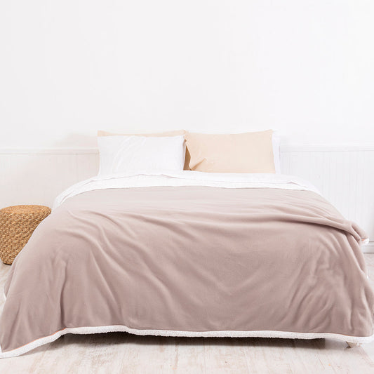 Frazada 2 Plazas Polar Sherpa Lisa Taupe