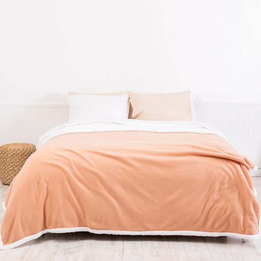 Frazada 2 Plazas Polar Sherpa Lisa Camel