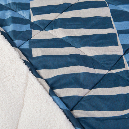 Quilt 2 Plazas Sherpa Estampado Edificio