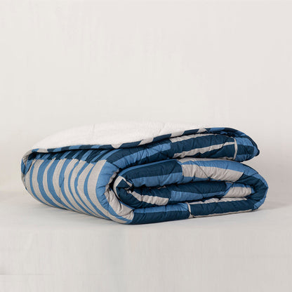 Quilt 2 Plazas Sherpa Estampado Edificio