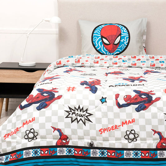 Plumón 1.5 Plazas Spiderman Letras