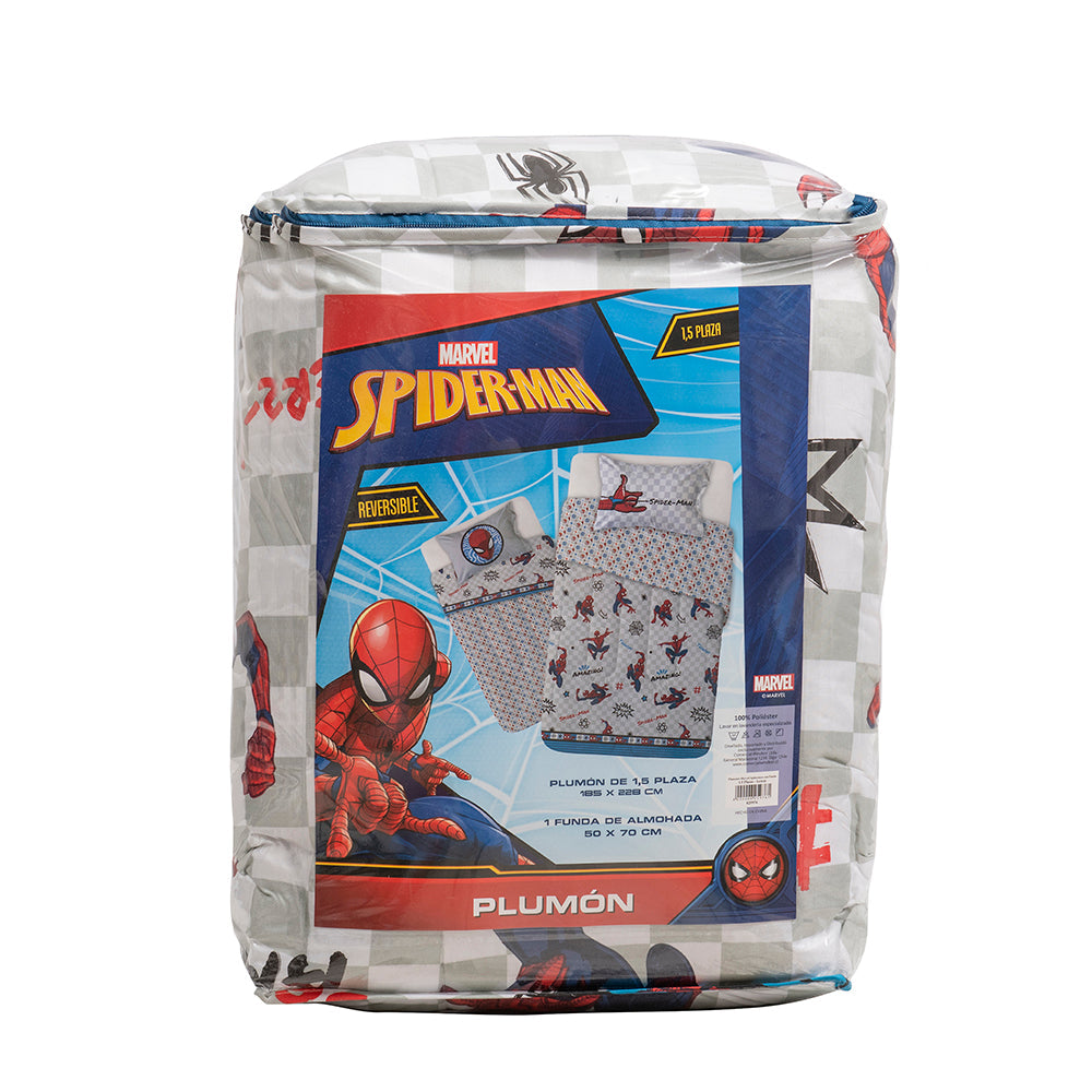 Plumón 1.5 Plazas Spiderman Letras