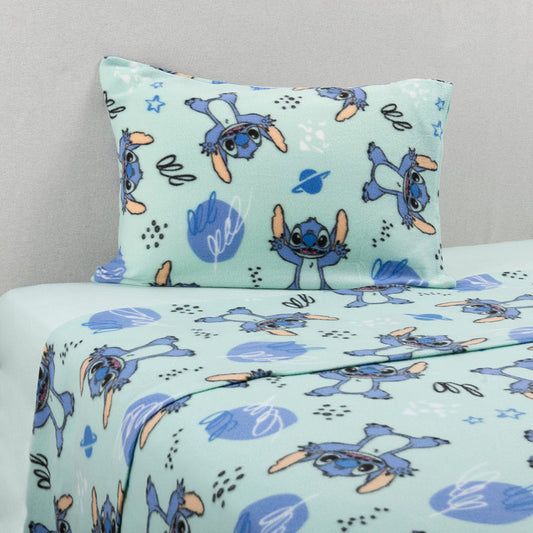 Sábana 1.5 Plazas Polar Estampado Disney Stitch Sorpresa