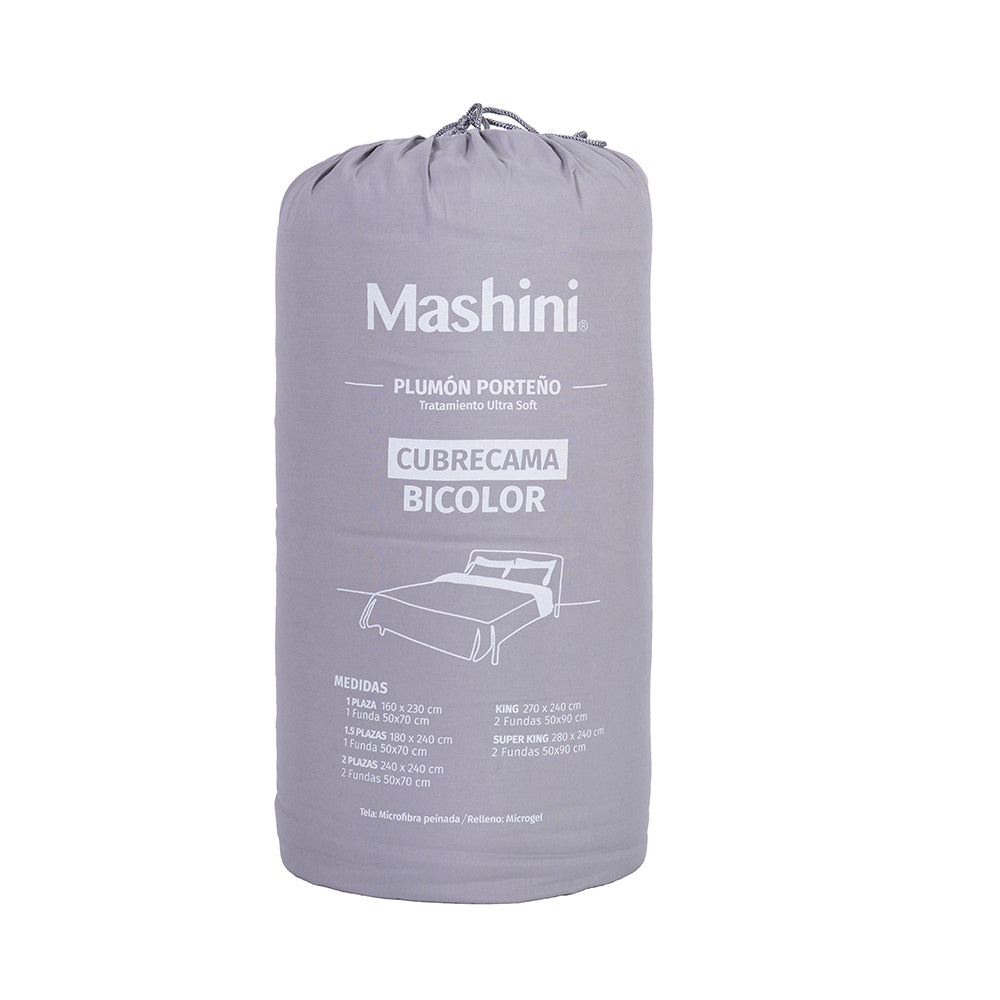 Plumón Super King Microfibra Porteño Gris - Marengo