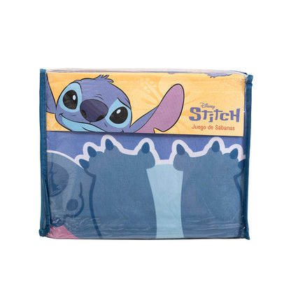 Sábana 1.5 Plazas Microfibra Stitch I Love