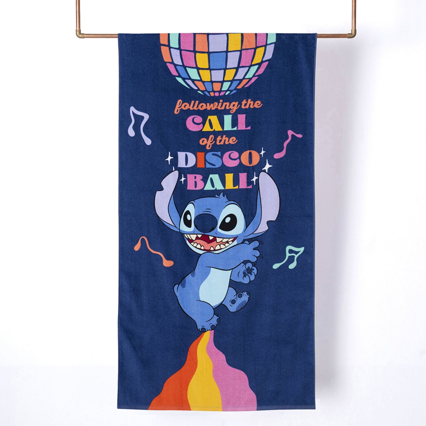 Toalla Playa 70x140 cm Stitch Disco