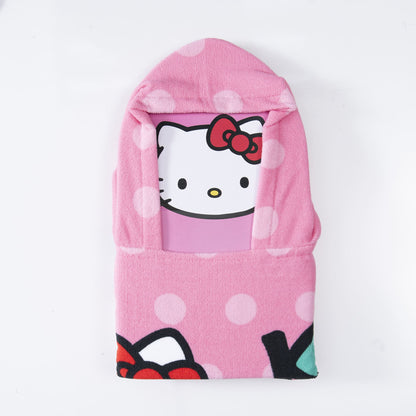 Toalla Playa Capucha MF 60x120 cm Hello Kitty Manzana