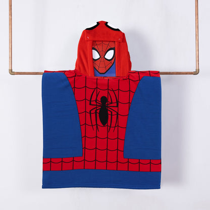 Toalla Playa Capucha MF 60x120 cm Spiderman Ojos