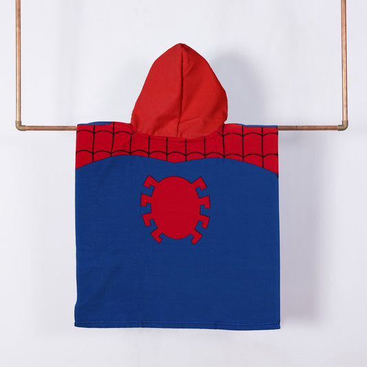 Toalla Playa Capucha MF 60x120 cm Spiderman Ojos