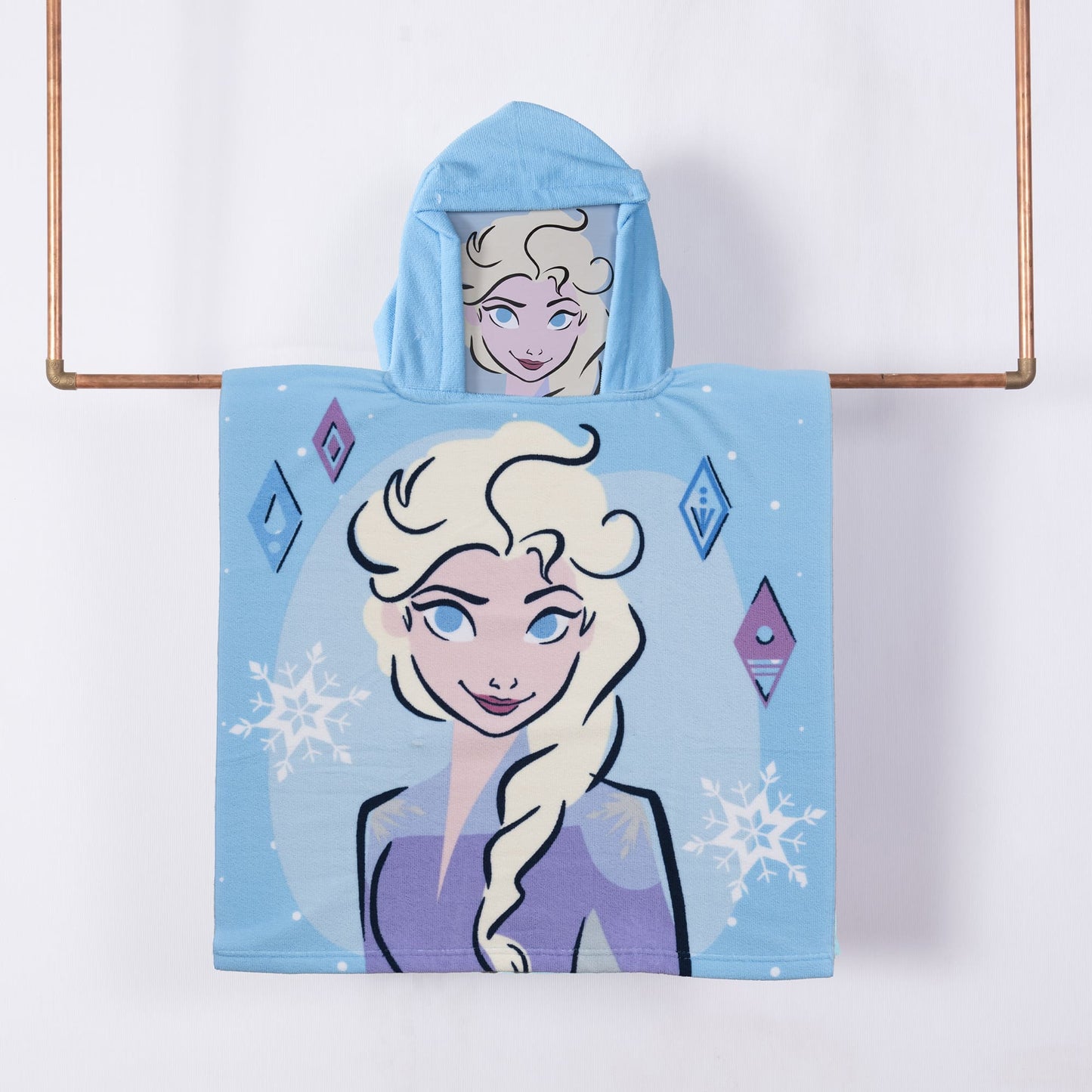 Toalla Playa Capucha MF 60x120 cm Frozen Copos