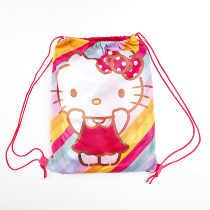 Toalla Playa con Bolso Hello Kitty Arcoiris