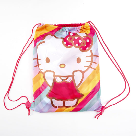 Toalla Playa con Bolso Hello Kitty Arcoiris