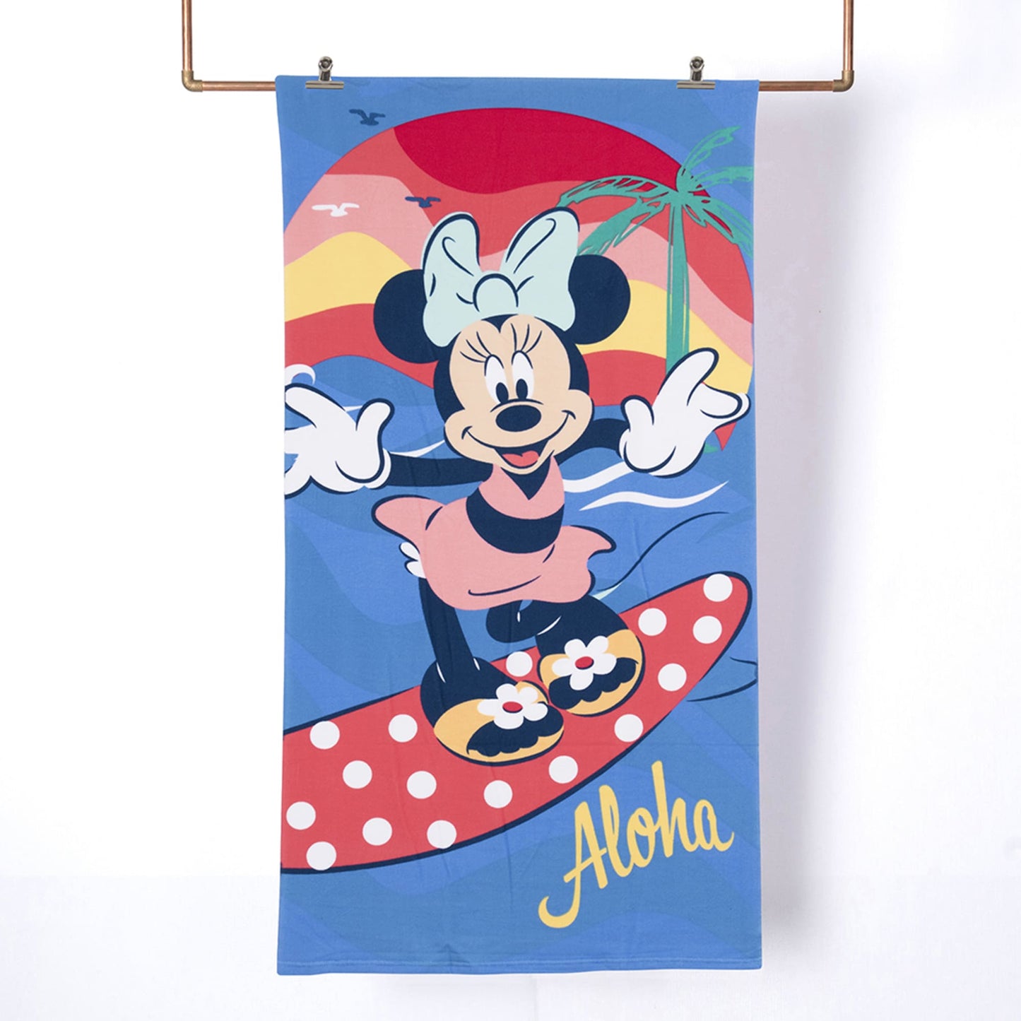 Toalla Playa con Bolso Minnie Aloha.