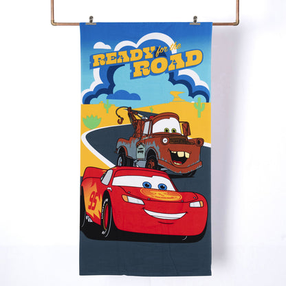 Toalla Playa con Bolso Cars Road