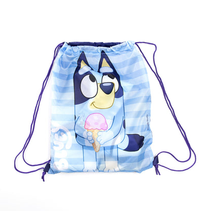 Toalla Playa con Bolso Bluey Stripes