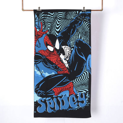 Toalla Playa con Bolso Spiderman Purple