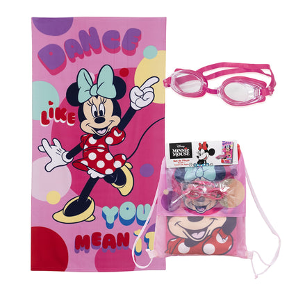 Set Toalla, Lentes de Agua y Bolso Minnie Dance