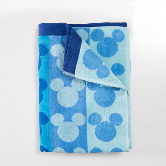 Toalla Playa Jacquard Algodón 80x160 cm Mickey Azules