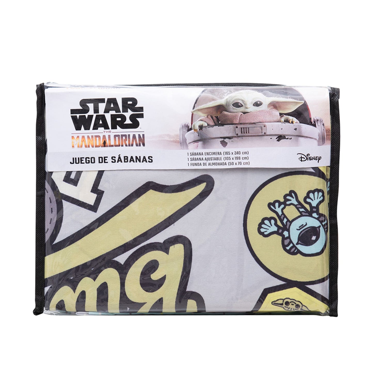 Sábana 1.5 Plazas Microfibra Star Wars Mando