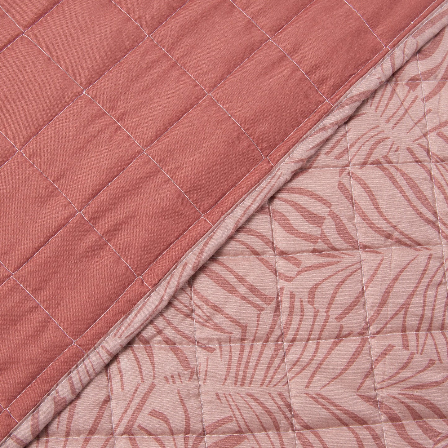 Quilt Super King Cosido Estampado Monstera