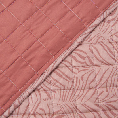Quilt Super King Cosido Estampado Monstera