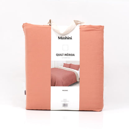 Quilt 1.5 Plazas Merida Terracota - Arena