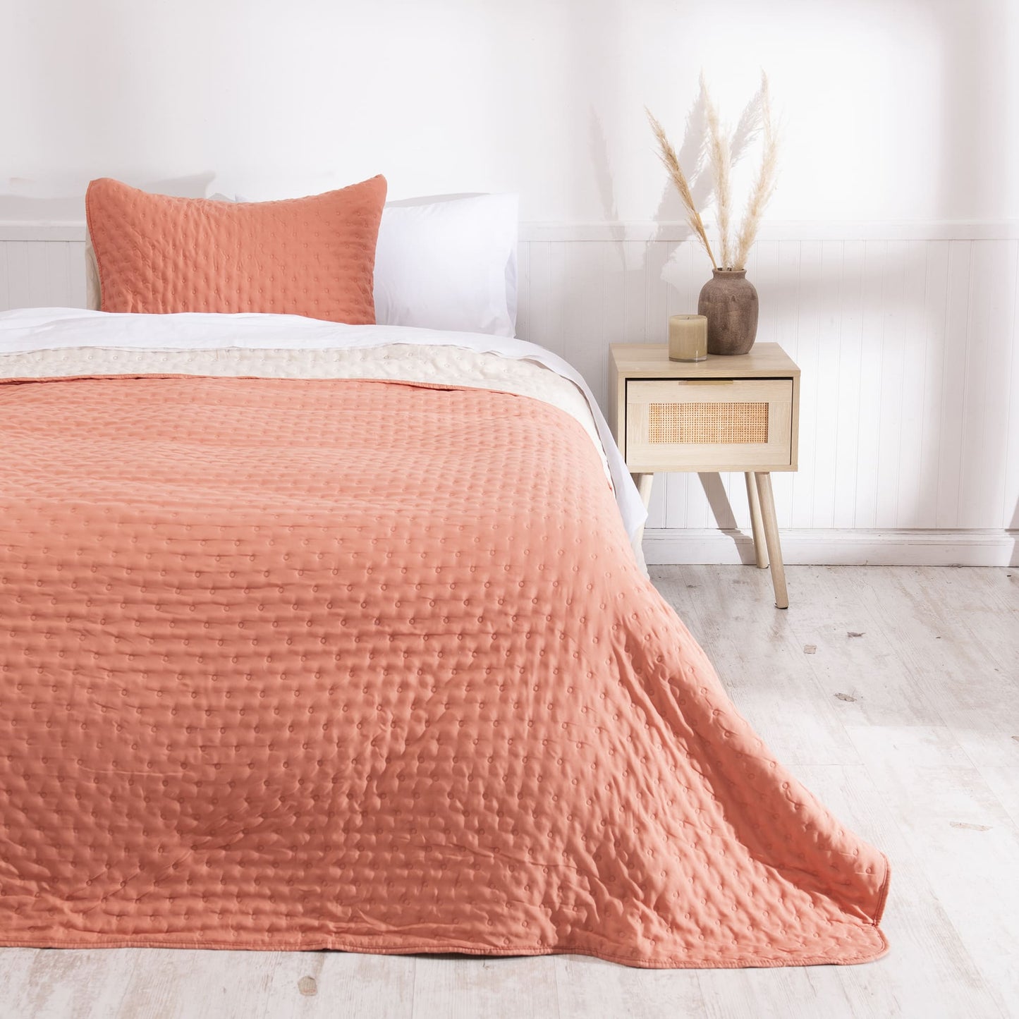 Quilt 1.5 Plazas Merida Terracota - Arena