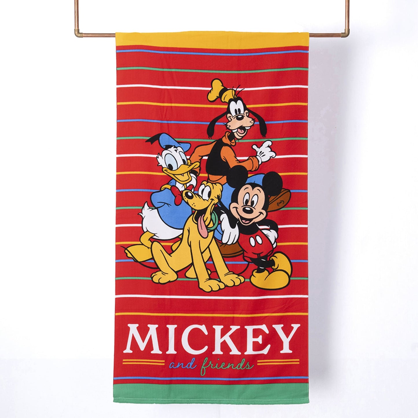 Set Toalla 70x140 cm + 4 Anillos de Buceo Mickey Friends