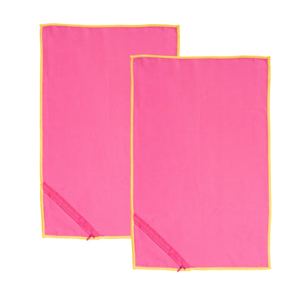 Set 2 Toallas Deportivas Microfibra 30x50 cm Fucsia