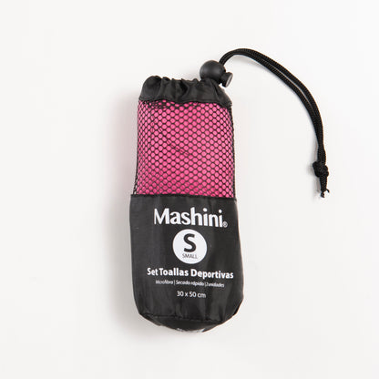Set 2 Toallas Deportivas Microfibra 30x50 cm Fucsia