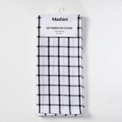 Set 2 Paños de Cocina Rectangular 40x60 cm Marengo