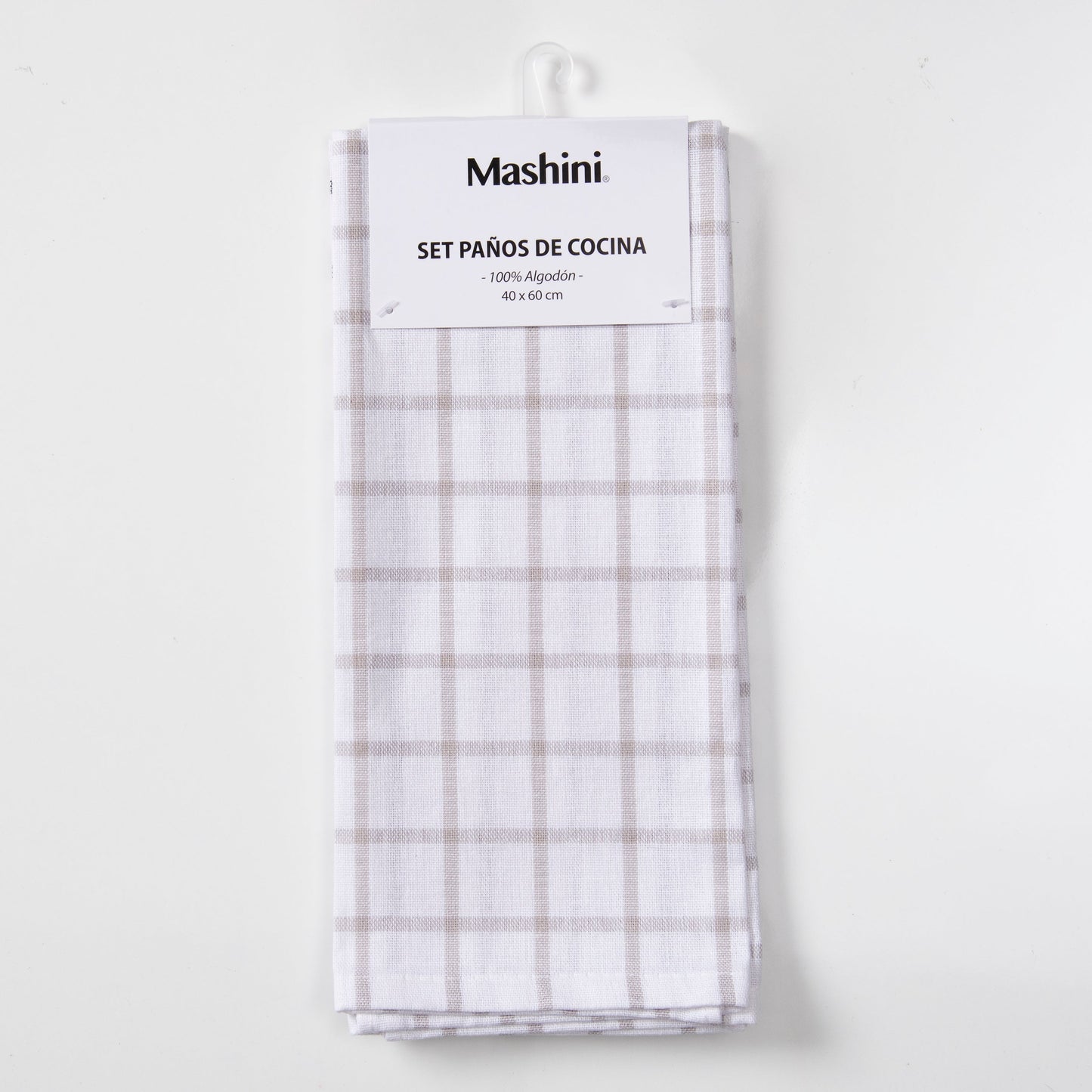 Set 2 Paños de Cocina Rectangular 40x60 cm Arena