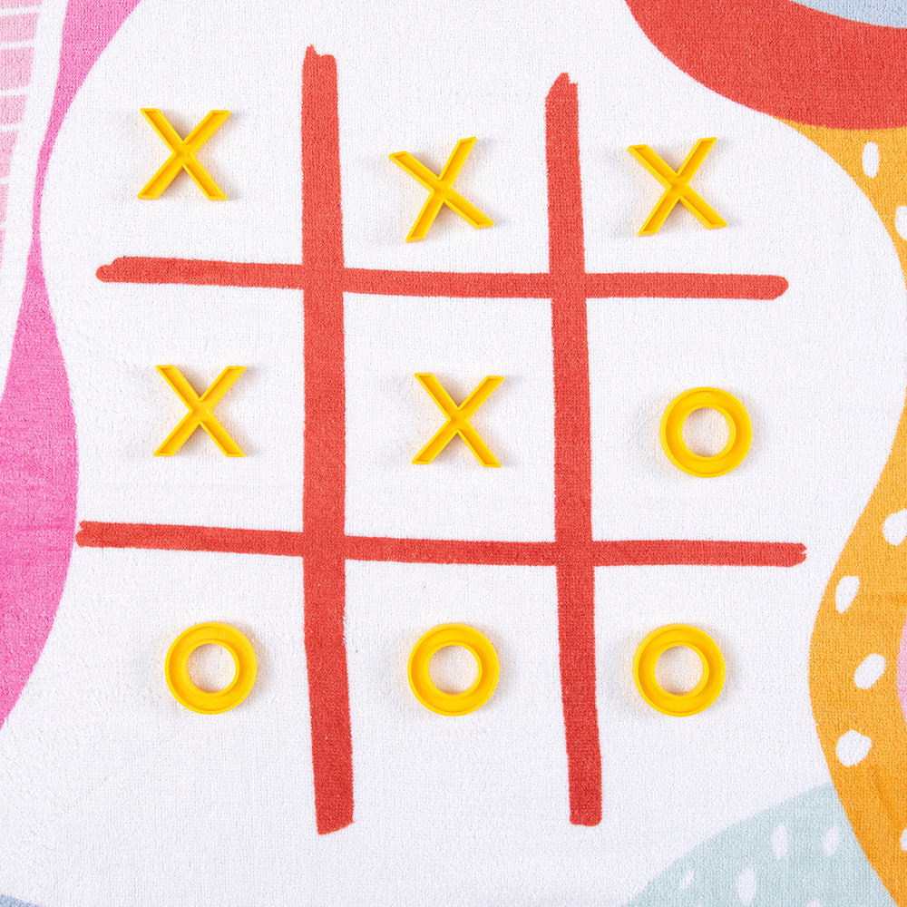 Toalla Playa Juego Gato 70x150 cm Rosado