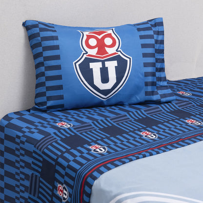 Sábana 1.5 Plazas Microfibra U de Chile Pasión
