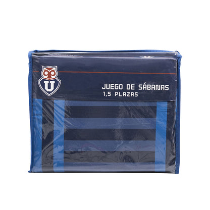 Sábana 1.5 Plazas Microfibra U de Chile Pasión