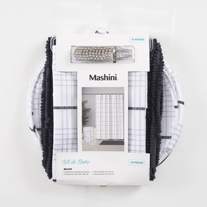 Set Cortina de Baño 4 Piezas Toco