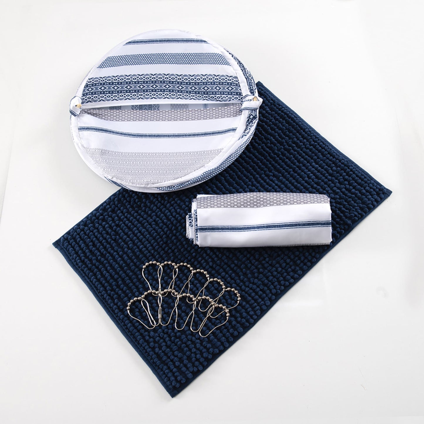 Set Cortina de Baño 4 Piezas Chiu