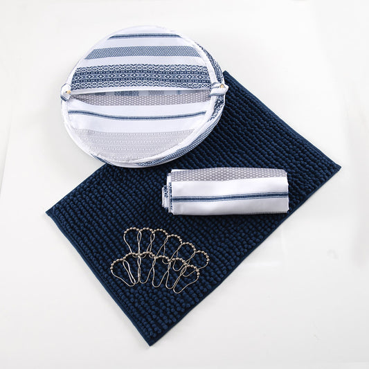 Set Cortina de Baño 4 Piezas Chiu