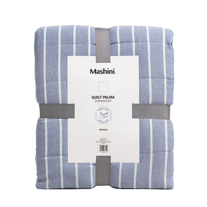 Quilt 2 Plazas Palma Cationic Azul