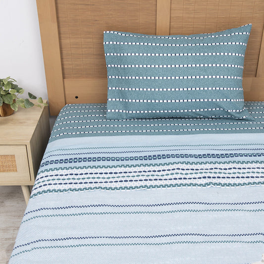 Sábana 1.5 Plazas 144 Hilos Estampado Kaia