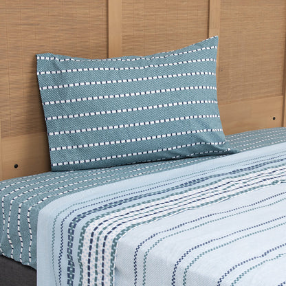 Sábana 1.5 Plazas 144 Hilos Estampado Kaia