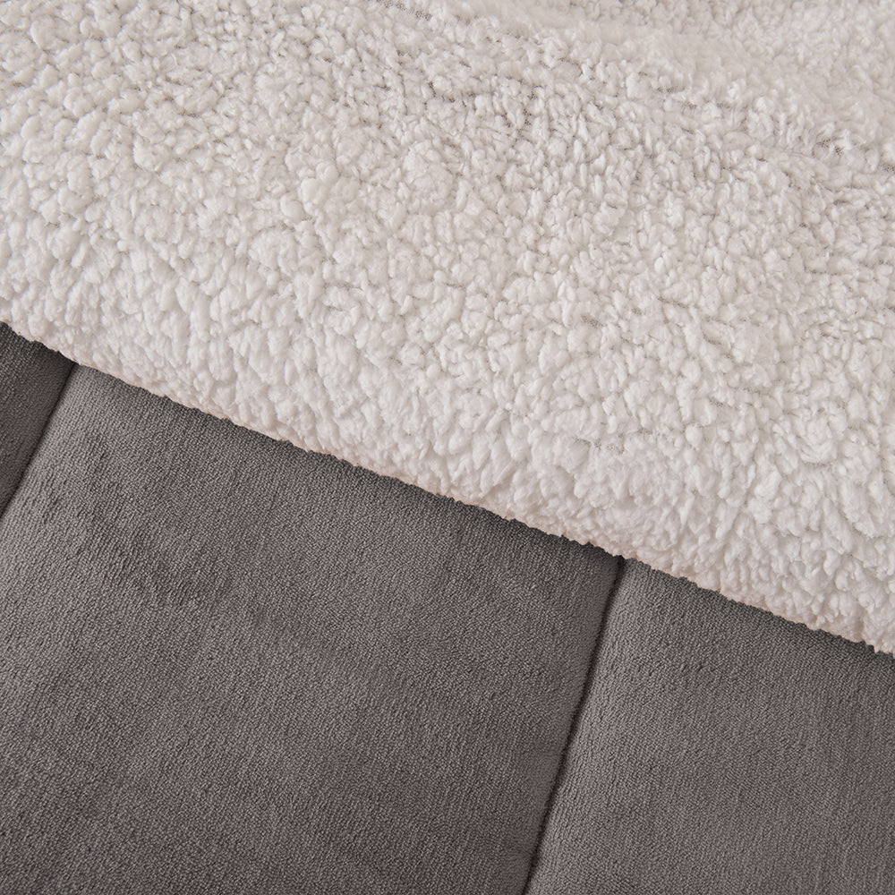 Plumón King Coral Sherpa Gris