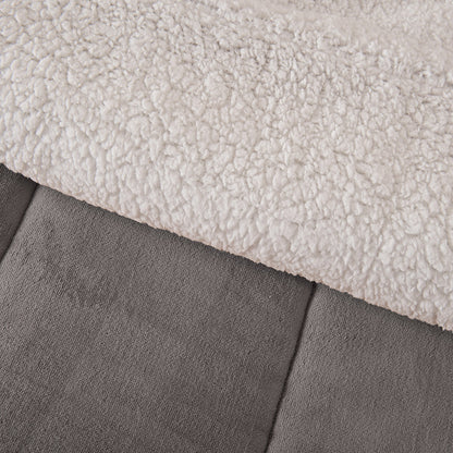 Plumón King Coral Sherpa Gris