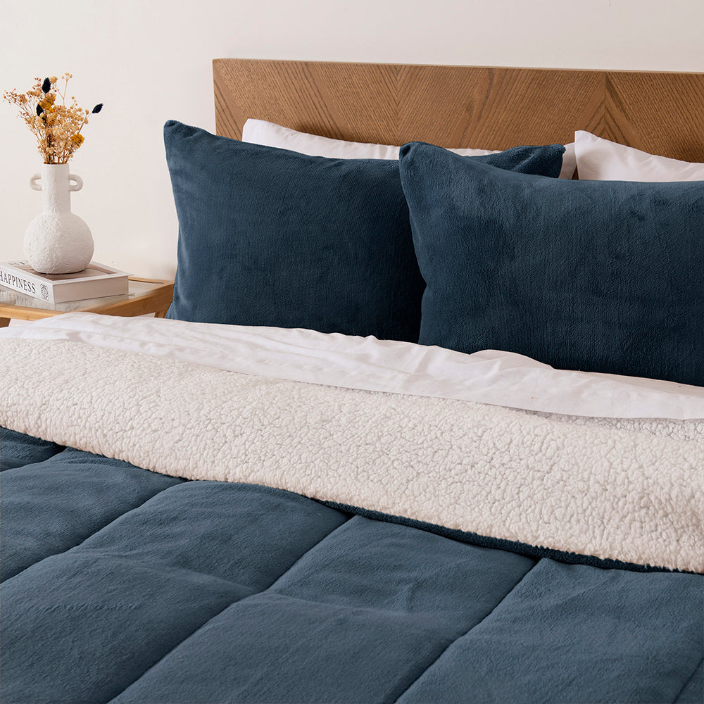 Plumón King Coral Sherpa Azul