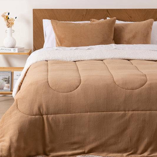 Plumón King Coral Sherpa Beige