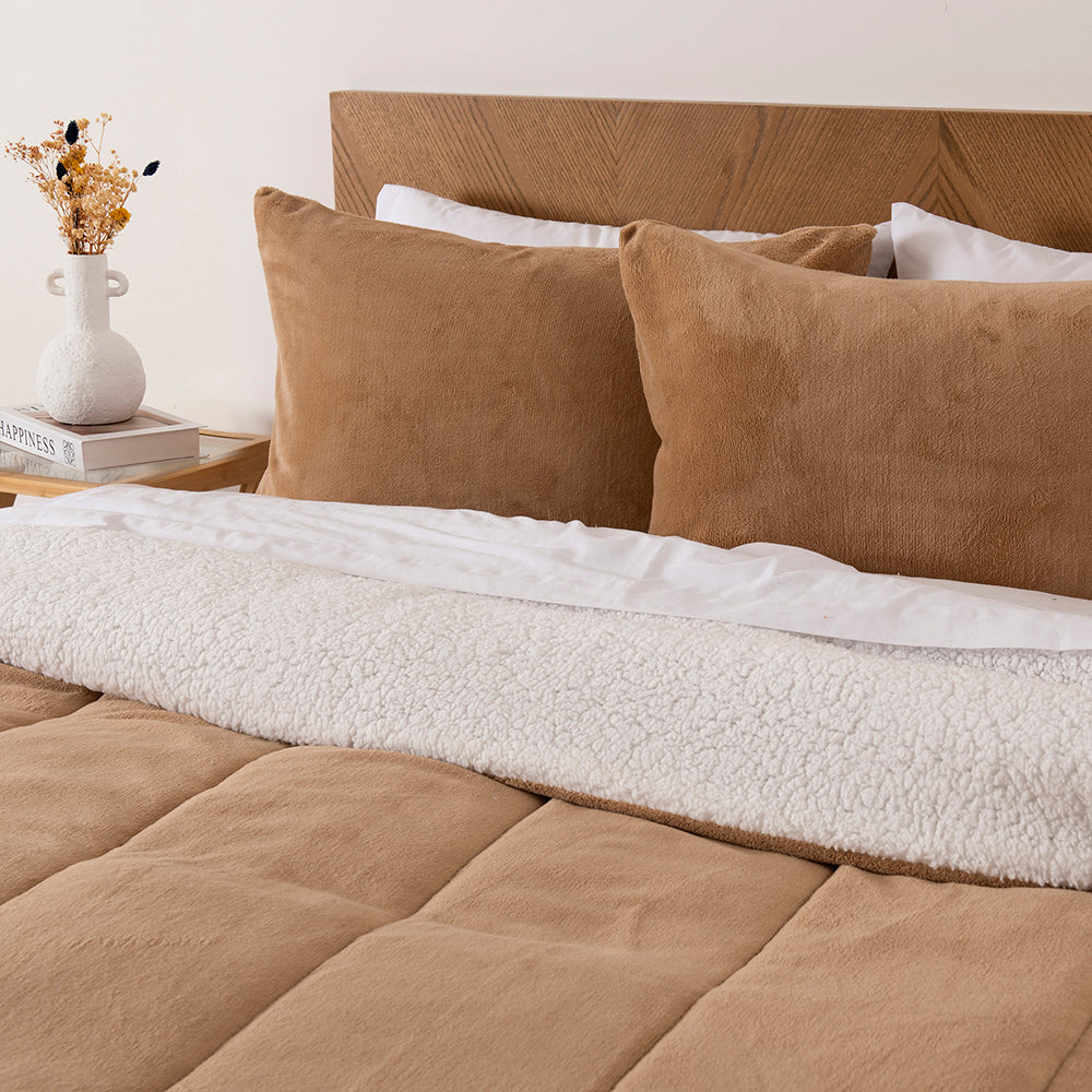 Plumón King Coral Sherpa Beige