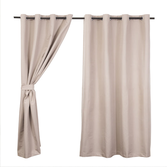 Set Cortinas Blackout Argolla Galant Café