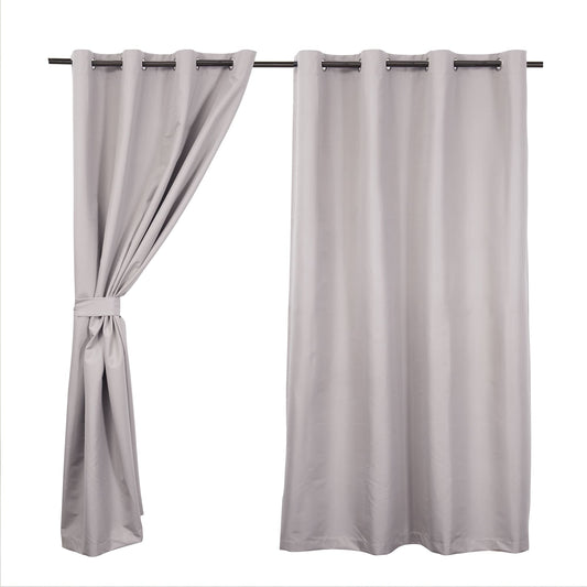 Set Cortinas Blackout Argolla Galant Gris
