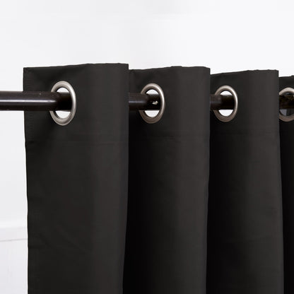 Set Cortinas Blackout Argolla Galant Negro