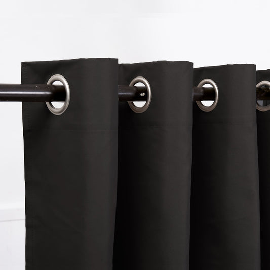 Set Cortinas Blackout Argolla Galant Negro